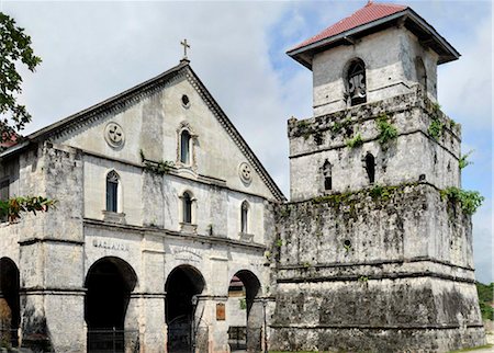 philippines - Eglise Notre-Dame de l'Immaculée Conception, une des plus anciennes églises du pays, Baclayon, Bohol, Philippines, Asie du sud-est, Asie Photographie de stock - Rights-Managed, Code: 841-05781113