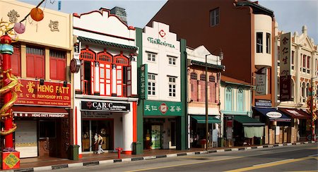 quartiere cinese - Shophouses in South Bridge Road, Chinatown, Singapore, Southeast Asia, Asia Fotografie stock - Rights-Managed, Codice: 841-05781138