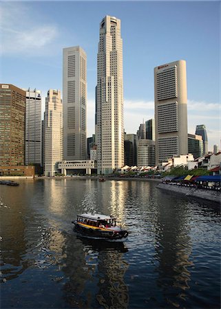 singapore people outdoor landmark - Singapore River, Singapore, Southeast Asia, Asia Stock Photo - Rights-Managed, Code: 841-05781162