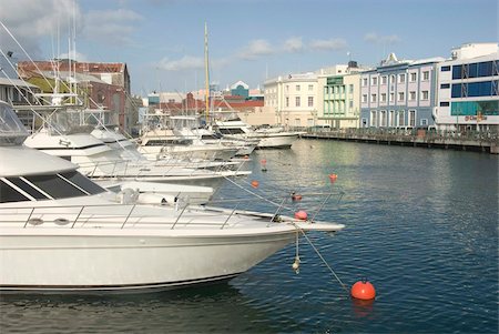 Careenage harbour, in the centre of Bridgetown, Barbados, Windward Islands, West Indies, Caribbean, Central America Foto de stock - Con derechos protegidos, Código: 841-05781184