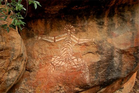 Peintures aborigènes dans l'abri sous roche dans la falaise de quartzite, Nourlangie Rock, Parc National de Kakadu, patrimoine mondial de l'UNESCO, Northern Territory, Australie, Pacifique Photographie de stock - Rights-Managed, Code: 841-05781200