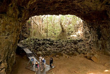 simsearch:841-06502374,k - Archway Cave, segment of very large lava cave, Undara Lava Tubes National Park, Queensland, Australia, Pacific Stock Photo - Rights-Managed, Code: 841-05781219