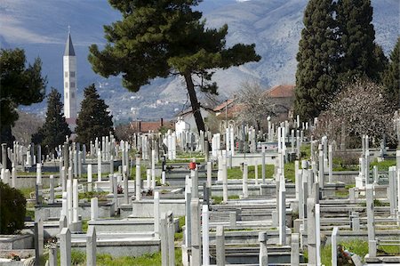 Muslim Cemetery, Mostar, Bosnia, Bosnia Herzegovina, Europe Stock Photo - Rights-Managed, Code: 841-05781520