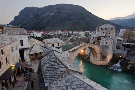 Stari Most Bridge, Mostar, UNESCO World Heritage Site, Bosnia, Bosnia Herzegovina, Europe Stock Photo - Rights-Managed, Code: 841-05781523