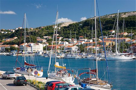 Yachts moored in the harbour, Rab Town, Island of Rab, Primorje-Gorski Kotar, Croatia, Europe Stock Photo - Rights-Managed, Code: 841-05781602