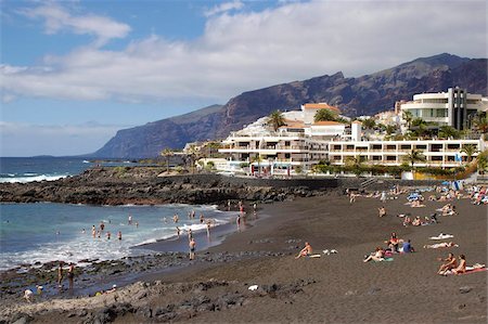 simsearch:841-03677373,k - Playa de la Arena, Puerto de Santiago, Tenerife, Canary Islands, Spain, Atlantic, Europe Foto de stock - Con derechos protegidos, Código: 841-05781658