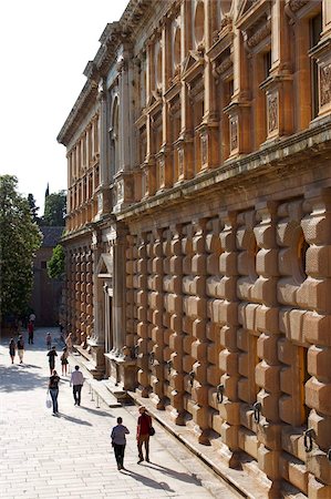 Palace of Charles V, Alhambra Palace, UNESCO World Heritage Site, Granada, Andalucia, Spain, Europe Foto de stock - Con derechos protegidos, Código: 841-05781723