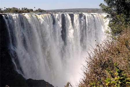 famous places in zimbabwe - Main Falls, Victoria Falls, UNESCO World Heritage Site, Zimbabwe, Africa Stock Photo - Rights-Managed, Code: 841-05781767