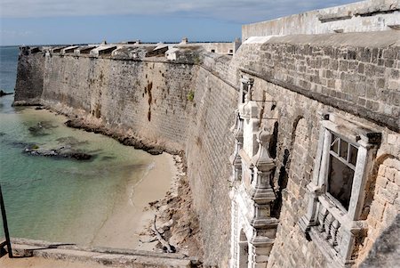 fort wall - San Sebastian Fort built in 1558, UNESCO World Heritage Site, Mozambique Island, Mozambique, Africa Stock Photo - Rights-Managed, Code: 841-05781788