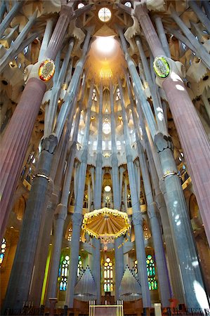 Sagrada Familia, patrimoine mondial UNESCO, Barcelone, Catalogne, Espagne, Europe Photographie de stock - Rights-Managed, Code: 841-05781907