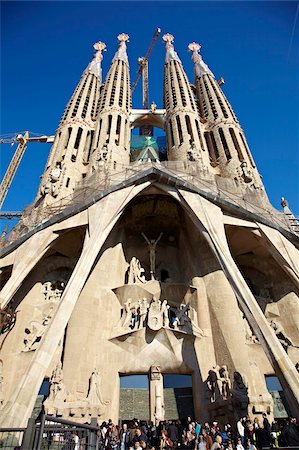 Sagrada Familia, UNESCO World Heritage Site, Barcelona, Catalonia, Spain, Europe Stock Photo - Rights-Managed, Code: 841-05781900