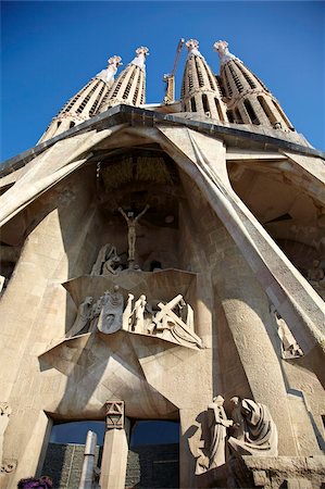 Sagrada Familia, patrimoine mondial UNESCO, Barcelone, Catalogne, Espagne, Europe Photographie de stock - Rights-Managed, Code: 841-05781903