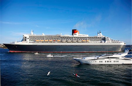 Navire de croisière de Queen Mary, Sydney Harbour, Sydney, New South Wales, Australie, Pacifique Photographie de stock - Rights-Managed, Code: 841-05781942