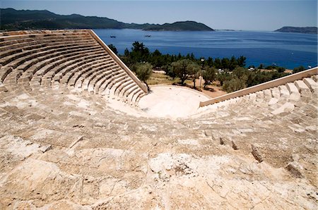 demi cercle - L'amphithéâtre à Kas, le théâtre seulement anatolien pour faire face à la mer, Kas, Antalya Province, Anatolie, Turquie, Asie mineure, Eurasie Photographie de stock - Rights-Managed, Code: 841-05781985