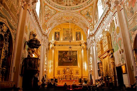 Painted ceiling vaults, Venerables Hospital church, Old Town, Seville, Andalucia, Spain, Europe Foto de stock - Con derechos protegidos, Código: 841-05782118