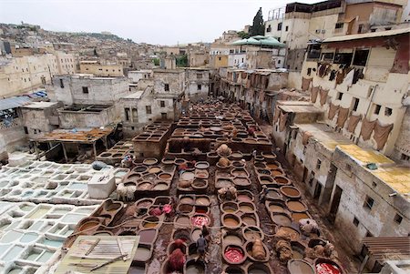 fez, morocco - Tannerie, Fès, au Maroc, en Afrique du Nord, Afrique Photographie de stock - Rights-Managed, Code: 841-05782188