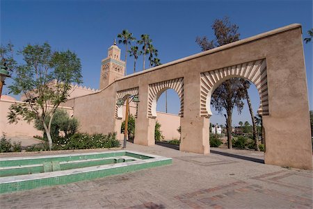 simsearch:841-02899705,k - The Koutoubia Mosque (Booksellers' Mosque), the landmark of Marrakech, Morocco, North Africa, Africa Foto de stock - Con derechos protegidos, Código: 841-05782194