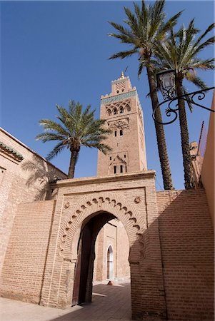 simsearch:841-03489758,k - The Koutoubia Mosque (Booksellers' Mosque), the landmark of Marrakech, Morocco, North Africa, Africa Stock Photo - Rights-Managed, Code: 841-05782197