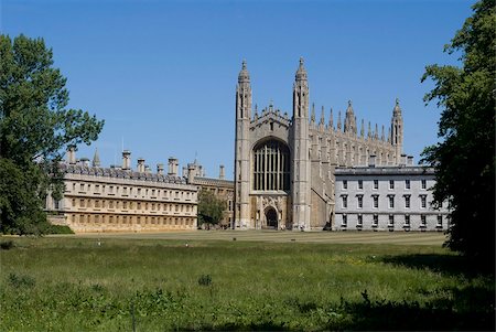 KIng's College, taken from the Backs, Cambridge, Cambridgeshire, England, United Kingdom, Europe Stock Photo - Rights-Managed, Code: 841-05782193