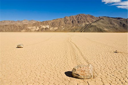 simsearch:841-05782326,k - The Grandstand in Racetrack Valley, a dried lake bed known for its sliding rocks on the Racetrack Playa, Death Valley National Park, California, United States of America, North America Stock Photo - Rights-Managed, Code: 841-05782329