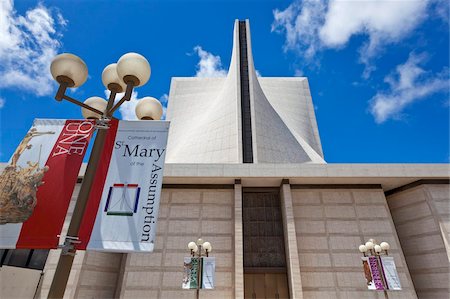 simsearch:841-03030623,k - St. Mary's cathedral (The Cathedral of St. Mary of the Assumption), a Catholic cathedral, San Francisco, California, United States of America, North America Stock Photo - Rights-Managed, Code: 841-05782418