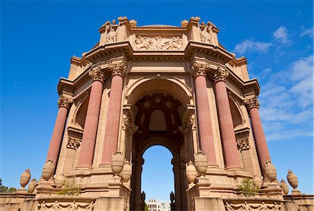 san francisco buildings - Palace of Fine Arts, built by Bernard Maybeck as a ruin in 1915 for the Expo, San Francisco, California, United States of America, North America Stock Photo - Rights-Managed, Code: 841-05782410