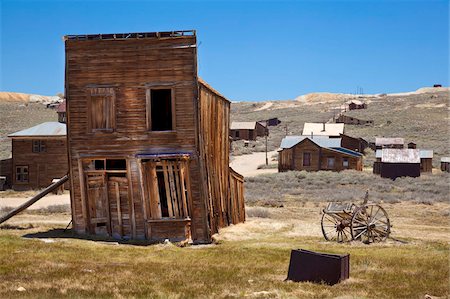 deserted building - The Swazey Hotel was also a clothing store and casino on Main Street, in the California gold mining ghost town of Bodie, Bodie State Historic Park, Bridgeport, California, United States of America, North America Stock Photo - Rights-Managed, Code: 841-05782446