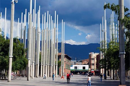 Modern art installation in city center, Medellin, Colombia, South America Stock Photo - Rights-Managed, Code: 841-05782688