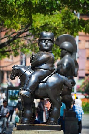 Sculptures by Fernando Botero, Plazoleta de las Esculturas, Medellin, Colombia, South America Foto de stock - Con derechos protegidos, Código: 841-05782696