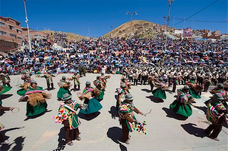 file d'attente - Danseurs à Anata Andina carnaval, fête de la moisson, Oruro, Bolivie, Amérique du Sud Photographie de stock - Rights-Managed, Code: 841-05782803