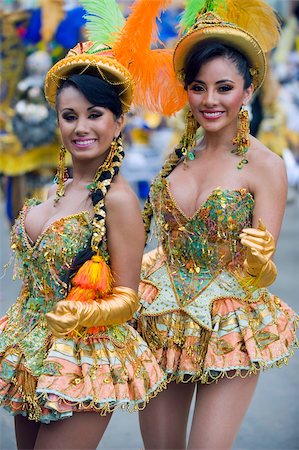 south america festival - Women in parade at Oruro Carnival, Oruro, Bolivia, South America Foto de stock - Con derechos protegidos, Código: 841-05782814