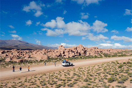 Tourists visiting rock formations in the altiplano desert, Bolivia, South America Stock Photo - Rights-Managed, Code: 841-05782833