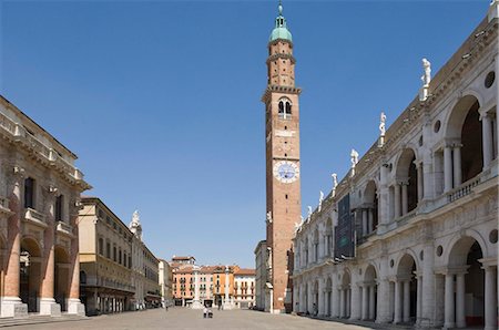 simsearch:841-05783322,k - La Piazza dei Signori et le XVIe siècle Basilique palladienne, Vicenza, Vénétie, Italie, Europe Photographie de stock - Rights-Managed, Code: 841-05783345