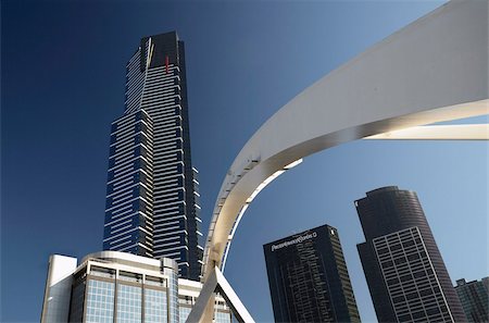 Eureka Tower, Melbourne Central Business District (CBD), Melbourne, Victoria, Australia, Pacific Foto de stock - Direito Controlado, Número: 841-05783490