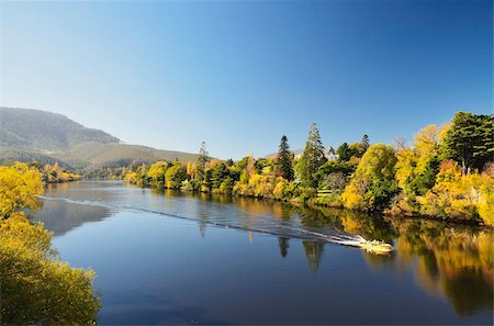 River Derwent near New Norfolk, Tasmania, Australia, Pacific Foto de stock - Con derechos protegidos, Código: 841-05783546