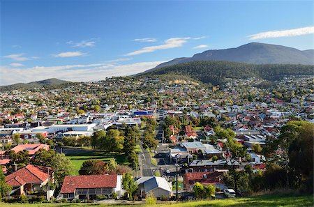point de repère naturel - Vue de Hobart, Tasmanie, Australie, Pacifique Photographie de stock - Rights-Managed, Code: 841-05783547