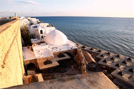 Am Wasser gelegen-Gebäude der Altstadt (Medina), Hammamet, Tunesien, Nordafrika, Afrika Stockbilder - Lizenzpflichtiges, Bildnummer: 841-05794602