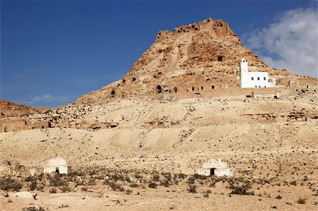 Ruins of the Berber village of Douiret perched on the hillside, Tataouine, edge of the Sahara Desert, Tunisia, North Africa, Africa Stock Photo - Rights-Managed, Code: 841-05794627