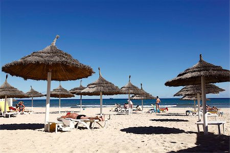 sousse - Beach scene in the tourist zone of Sousse, Gulf of Hammamet, Tunisia, North Africa, Africa Foto de stock - Con derechos protegidos, Código: 841-05794655
