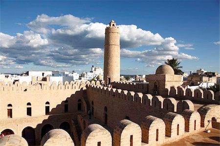 Ribat, monastic fortress viewed from the roof, Medina, Sousse, Tunisia, North Africa, Africa Stock Photo - Rights-Managed, Code: 841-05794663