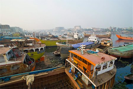 View over the wharf of Dhaka, Bangladesh, Asia Foto de stock - Con derechos protegidos, Código: 841-05794830