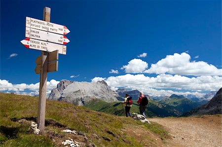 View from Tierser Alpl refuge of Langkofel and Plattkofel, Dolomites, eastern Alps, South Tyrol, Bolzano province, Italy, Europe Foto de stock - Con derechos protegidos, Código: 841-05795187