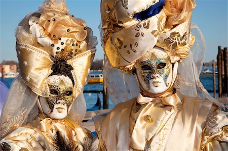 Masks at Venice Carnival in St. Mark's Square, Venice, Veneto, Italy, Europe Stock Photo - Rights-Managed, Code: 841-05795240