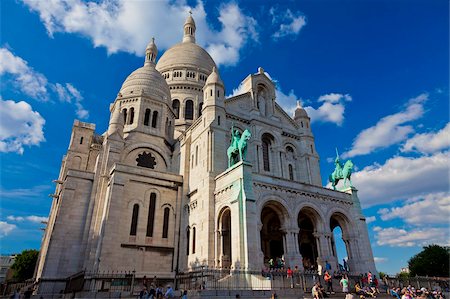 sacre coeur montmartre - Basilica of Sacre Coeur, Montmartre, Paris, France, Europe Stock Photo - Rights-Managed, Code: 841-05795285