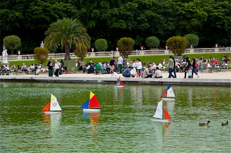 Model sailboats, Jardin du Luxembourg, Paris, France, Europe Foto de stock - Con derechos protegidos, Código: 841-05795338