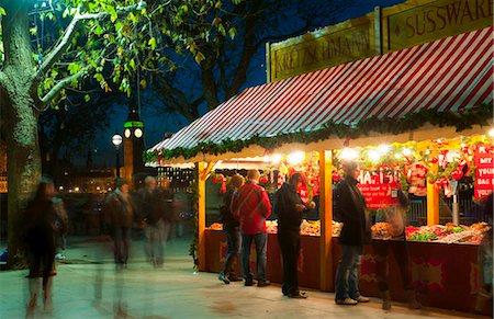 england city night - Christmas Market, The Southbank, London, England, United Kingdom, Europe Stock Photo - Rights-Managed, Code: 841-05795514