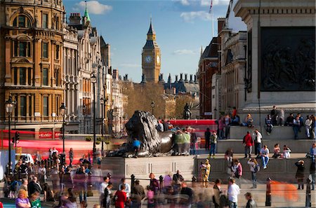 picture of london trafalgar square - View down Whitehall from Trafalgar Square, London, England, United Kingdom, Europe Stock Photo - Rights-Managed, Code: 841-05795547