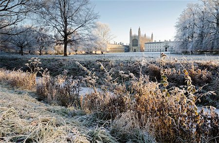 The Backs, King's College Chapel in winter, Cambridge, Cambridgeshire, England, United Kingdom, Europe Stock Photo - Rights-Managed, Code: 841-05795646