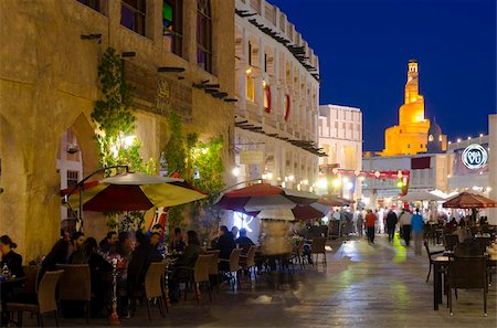street scenes night - Souq Waqif, Doha, Qatar, Middle East Stock Photo - Rights-Managed, Code: 841-05795685