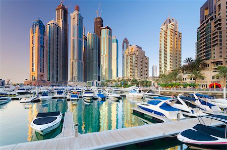 dubai skyline - Dubai Marina, Dubai, Émirats Arabes Unis, Moyen-Orient Photographie de stock - Rights-Managed, Code: 841-05795779